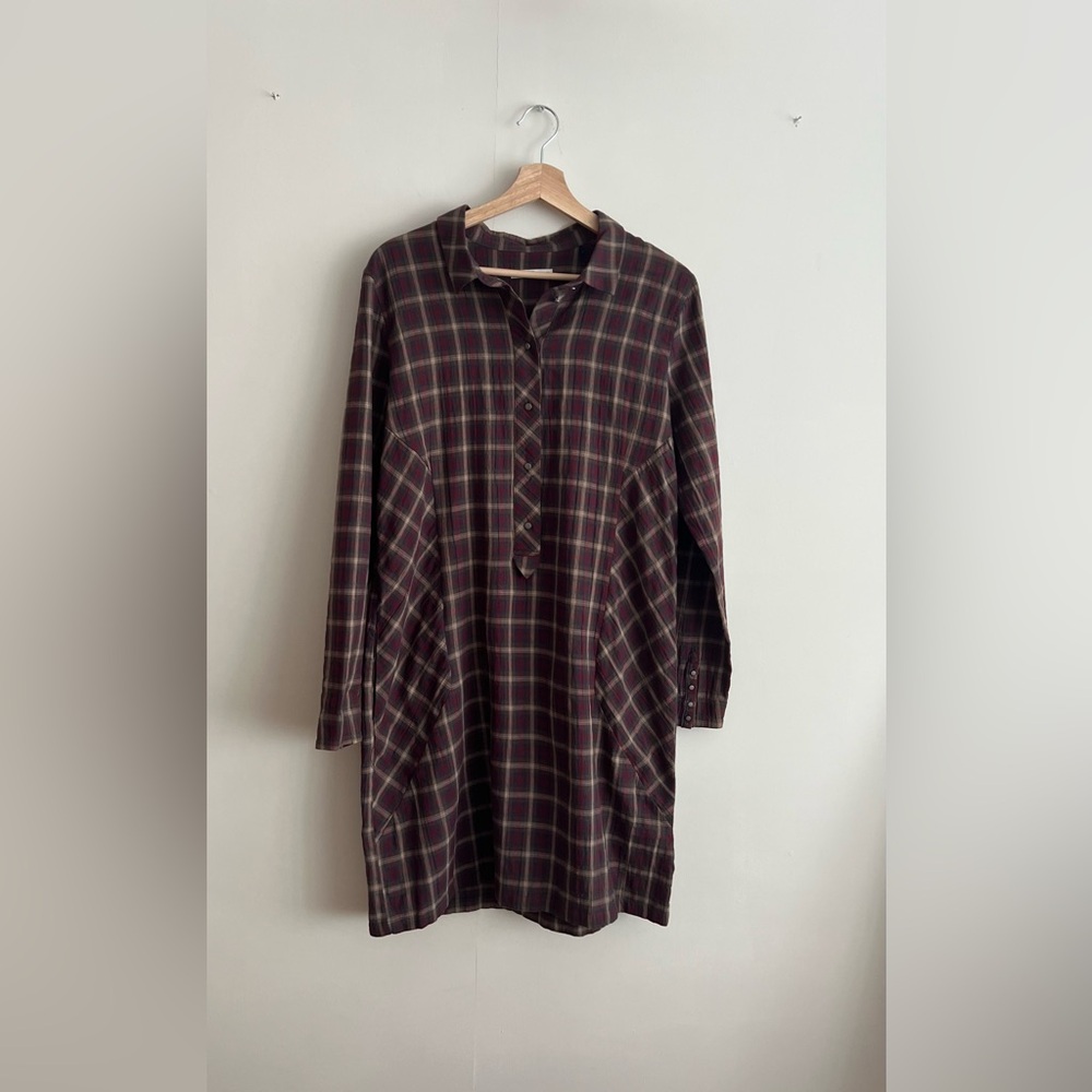 Esprit Plaid Shirt Dress - Size 40 Medium